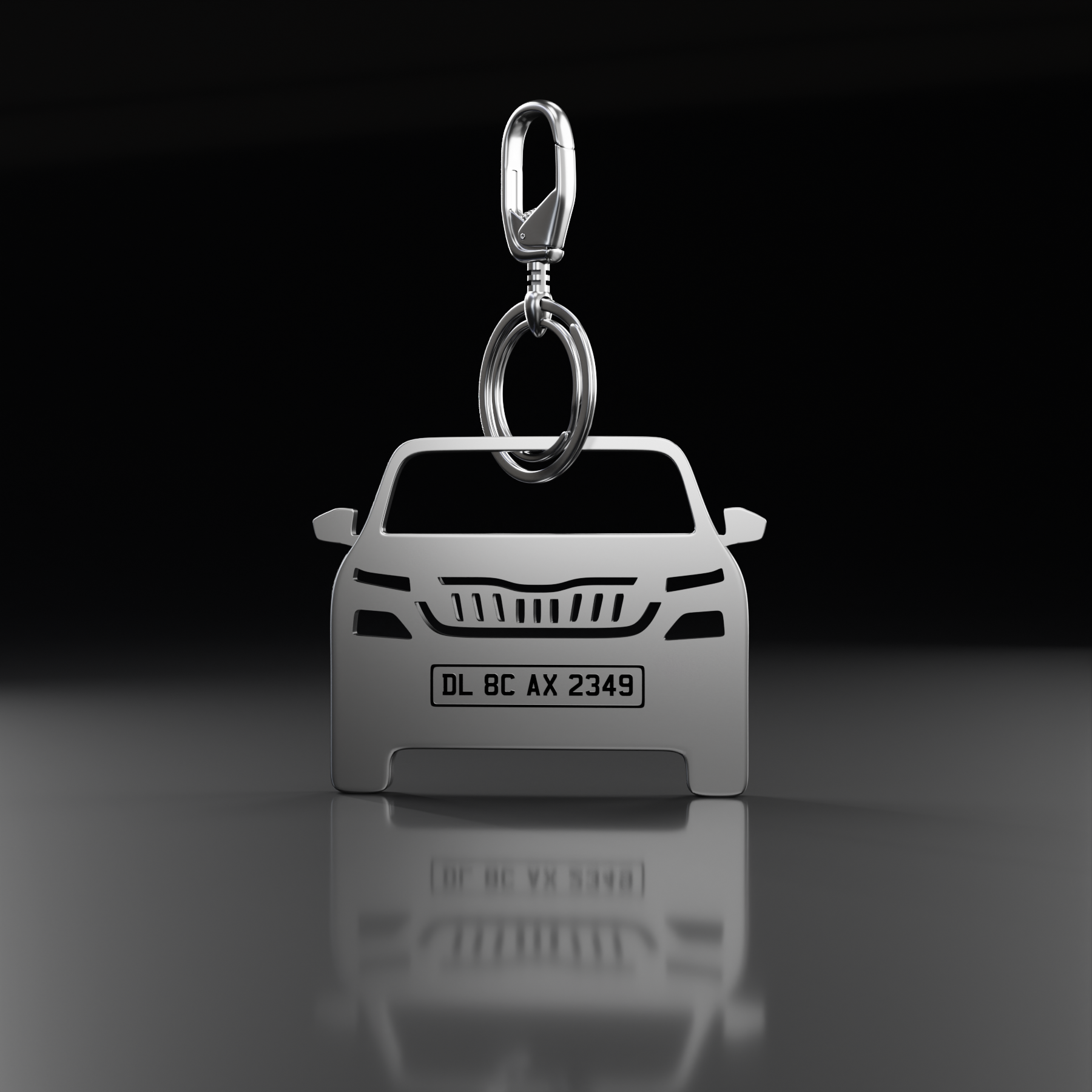 Personalised Number Plate Car Keychain