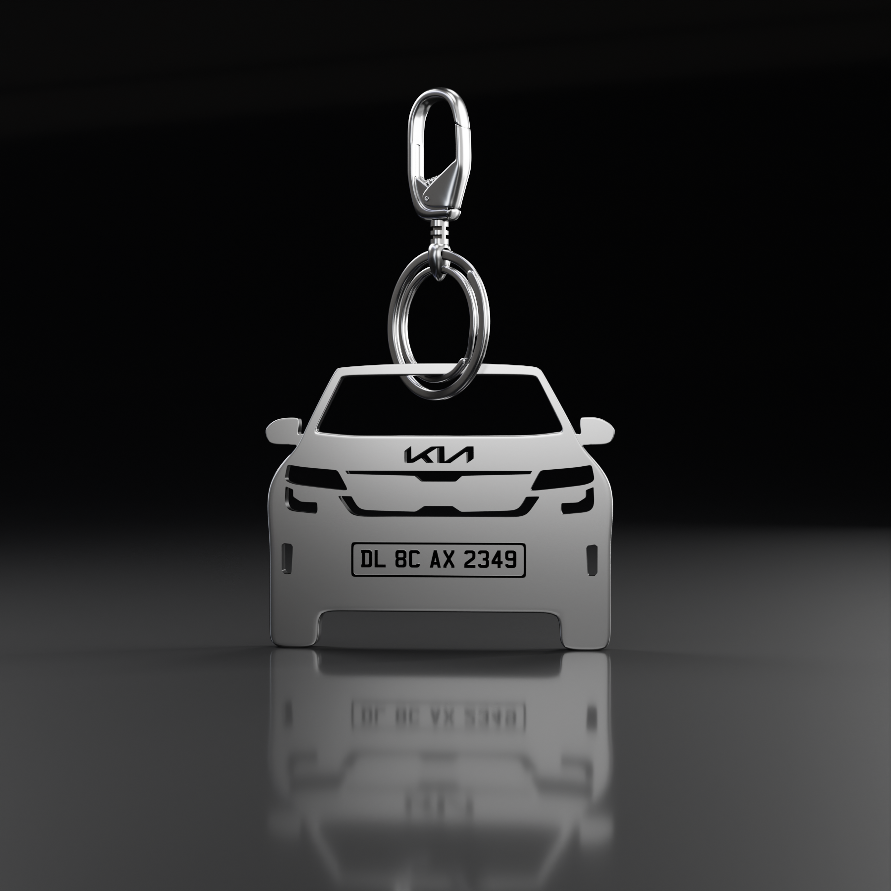 Personalised Number Plate Car Keychain