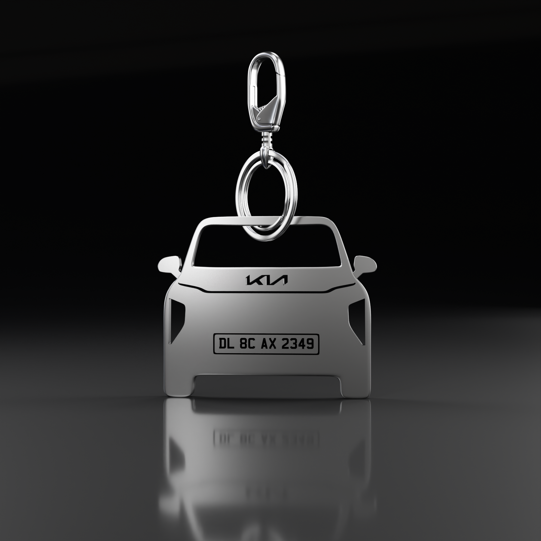 Personalised Number Plate Car Keychain