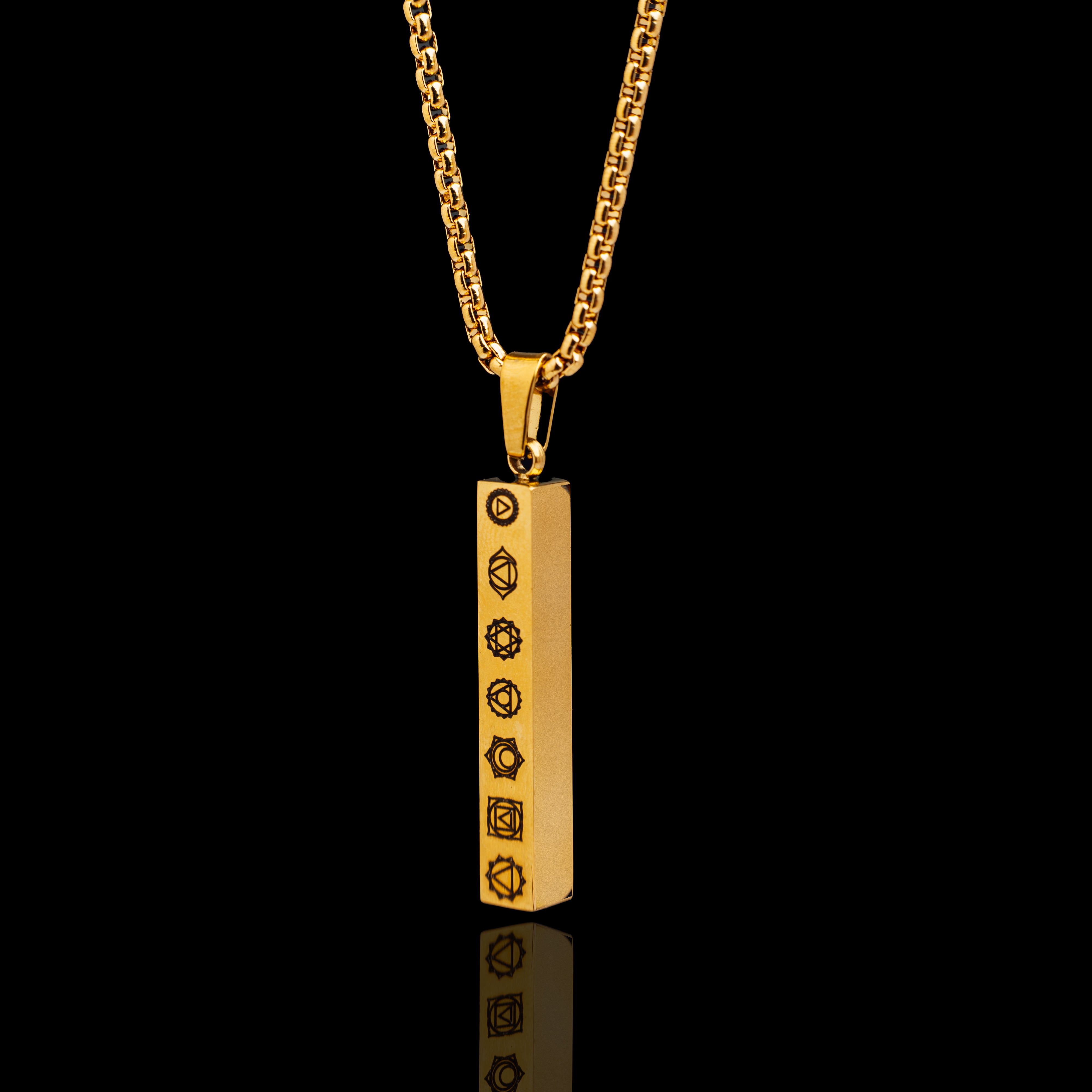 7 Chakra Engraved Pendant
