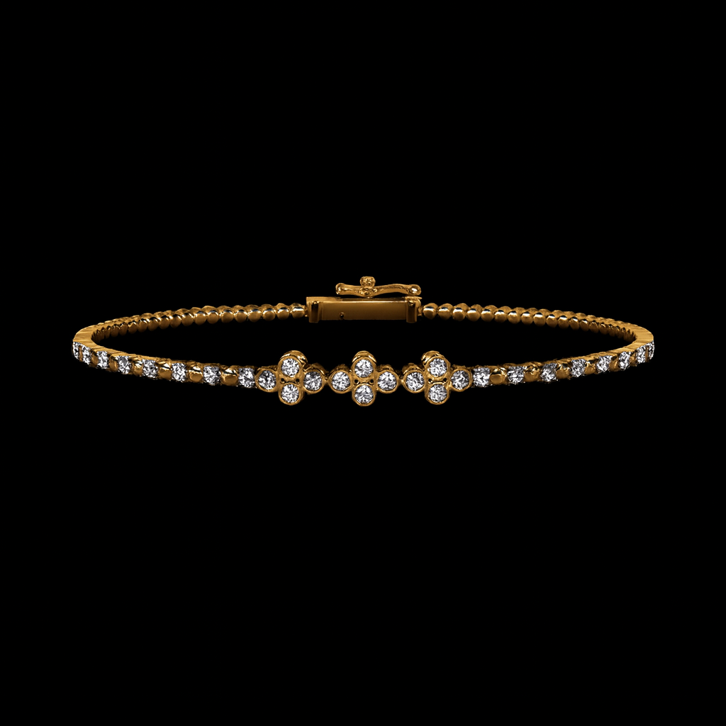 Floral Bracelet in 18K Gold Diamond