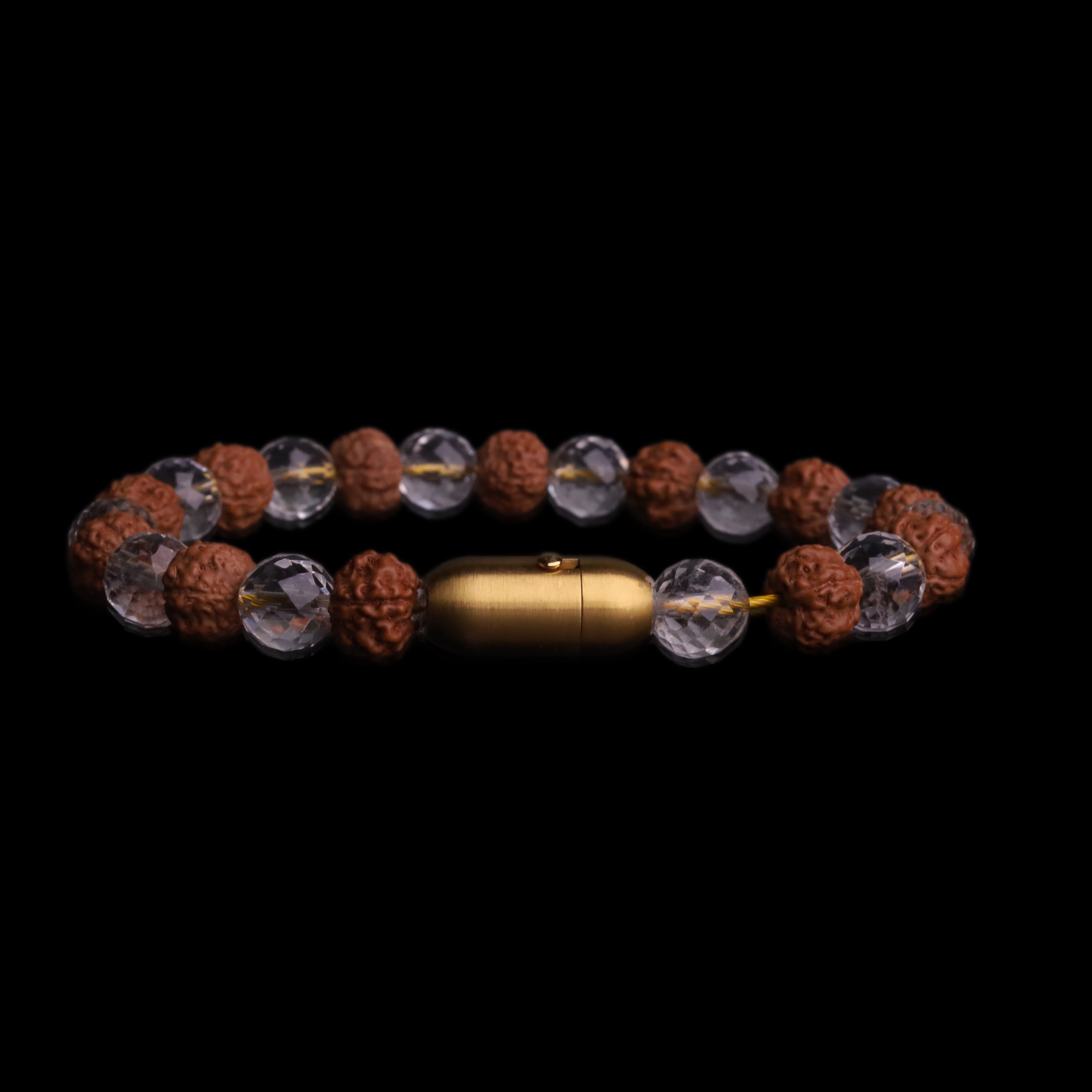 Rudraksha Crystal Clarity Bracelet (Personalised)