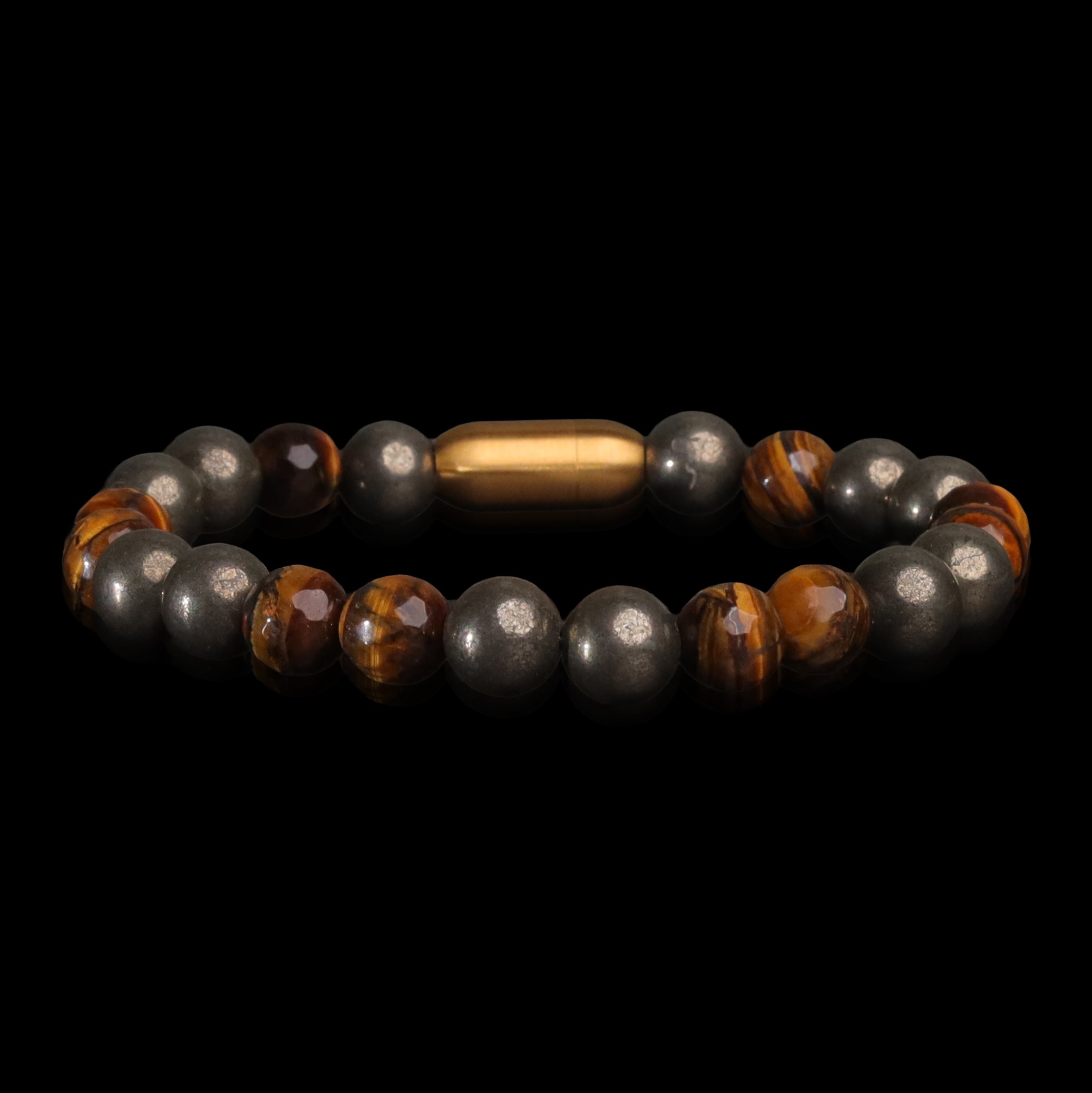Pyrite & Tiger Eye Money Magnet Bracelet (Personalised)