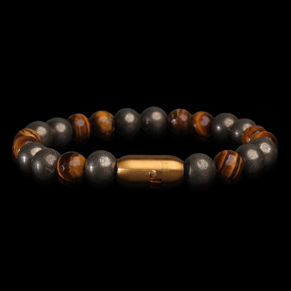 Pyrite & Tiger Eye Money Magnet Bracelet (Personalised)