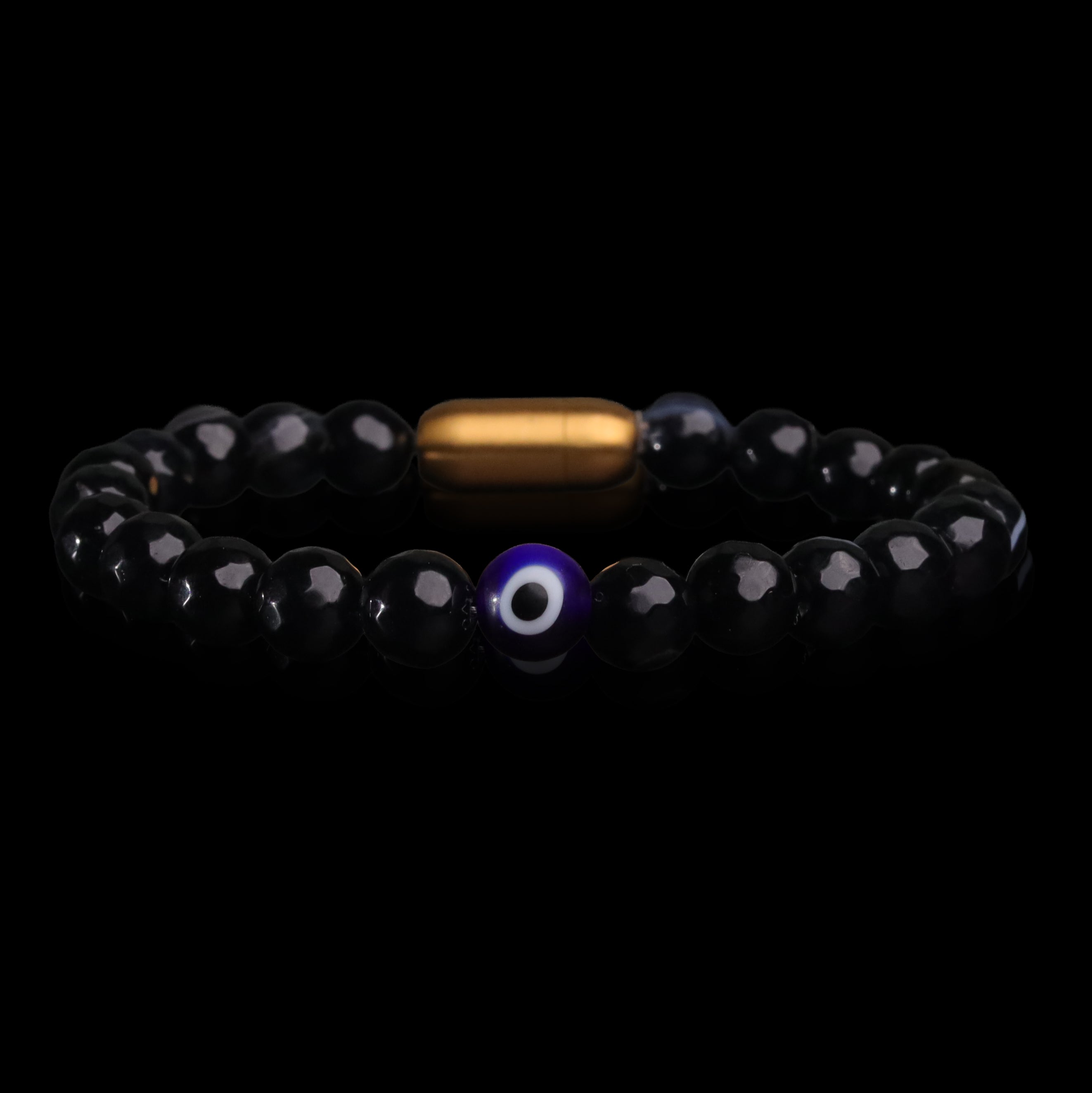 Nazar Shield Black Onyx Evil Eye Bracelet (Personalised)