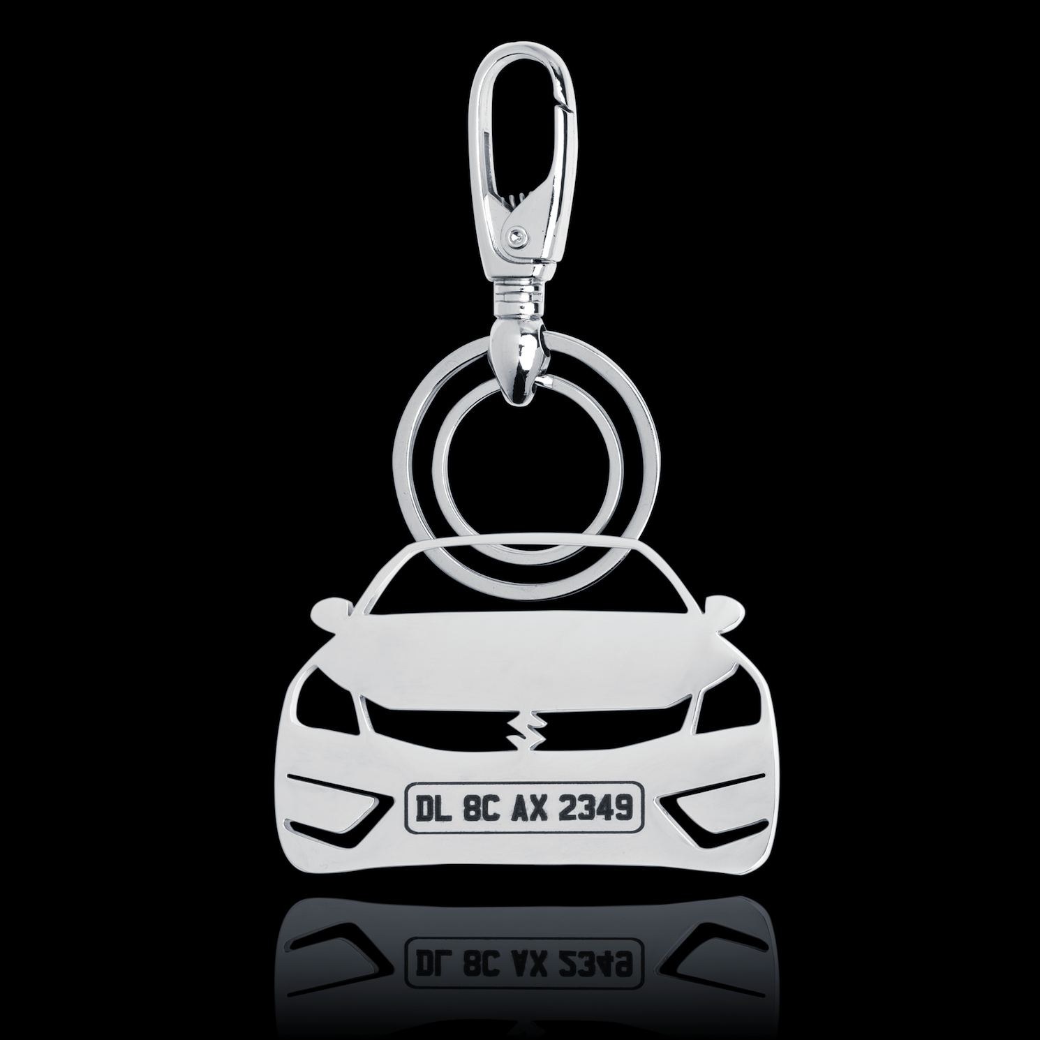 Personalised Number Plate Car Keychain