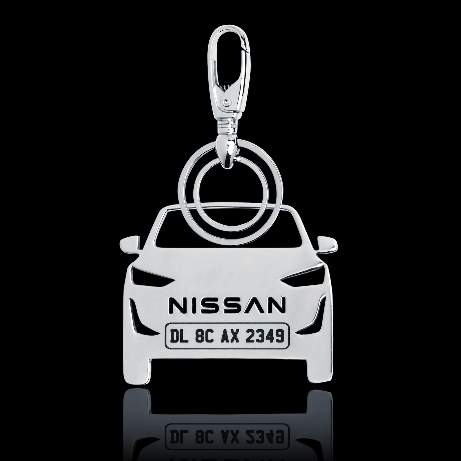 Personalised Number Plate Car Keychain