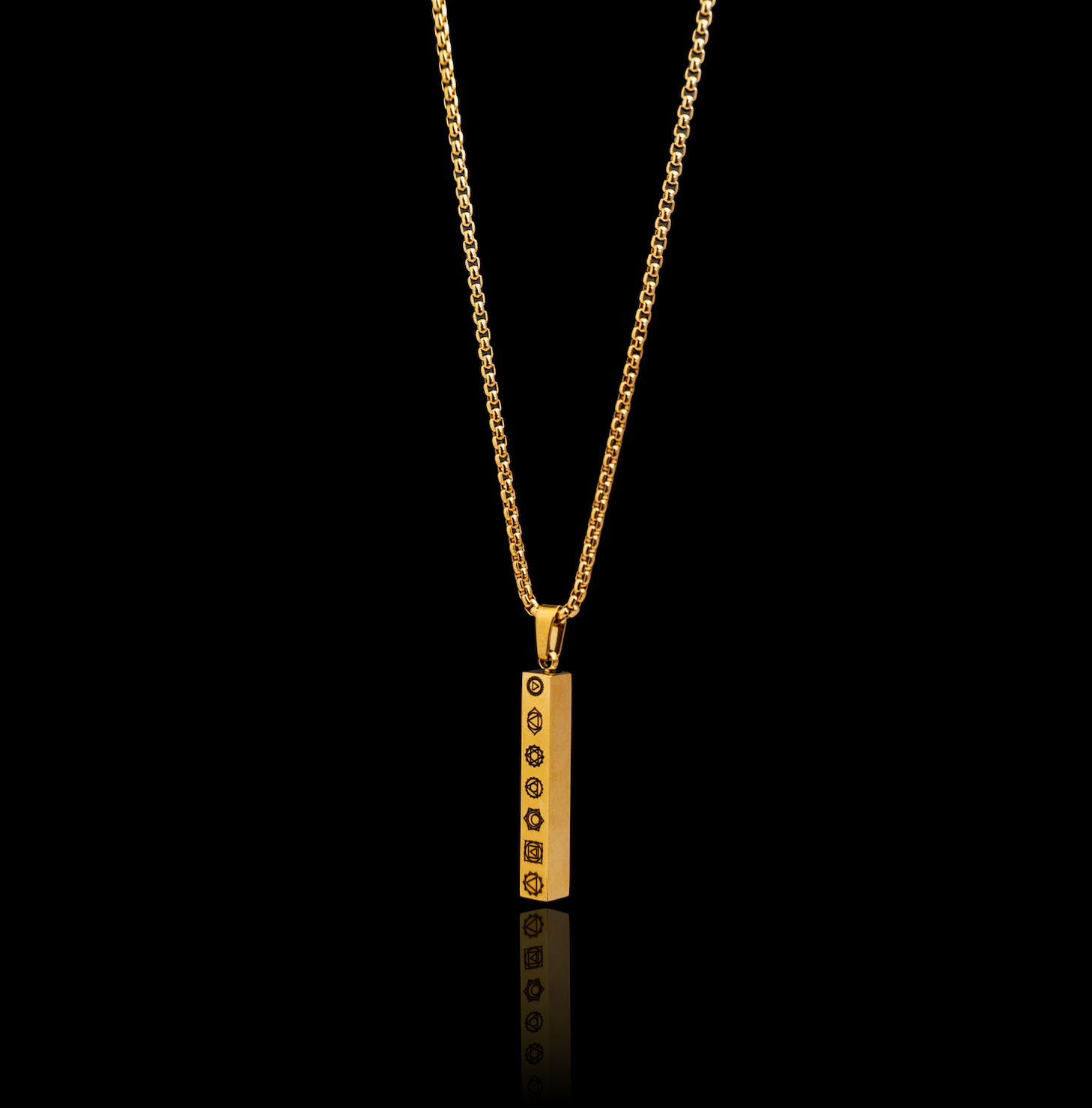 7 Chakra Engraved Pendant