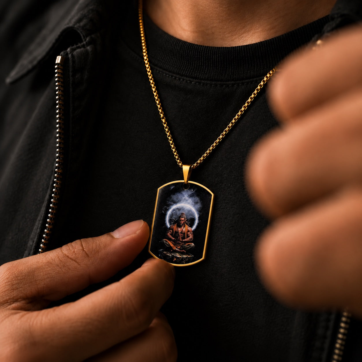 Hanuman Aura Locket for Men
