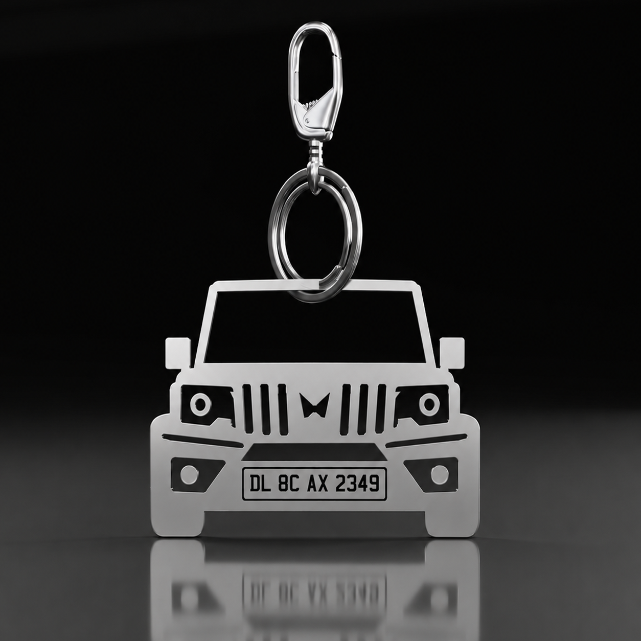 Personalised Number Plate Car Keychain