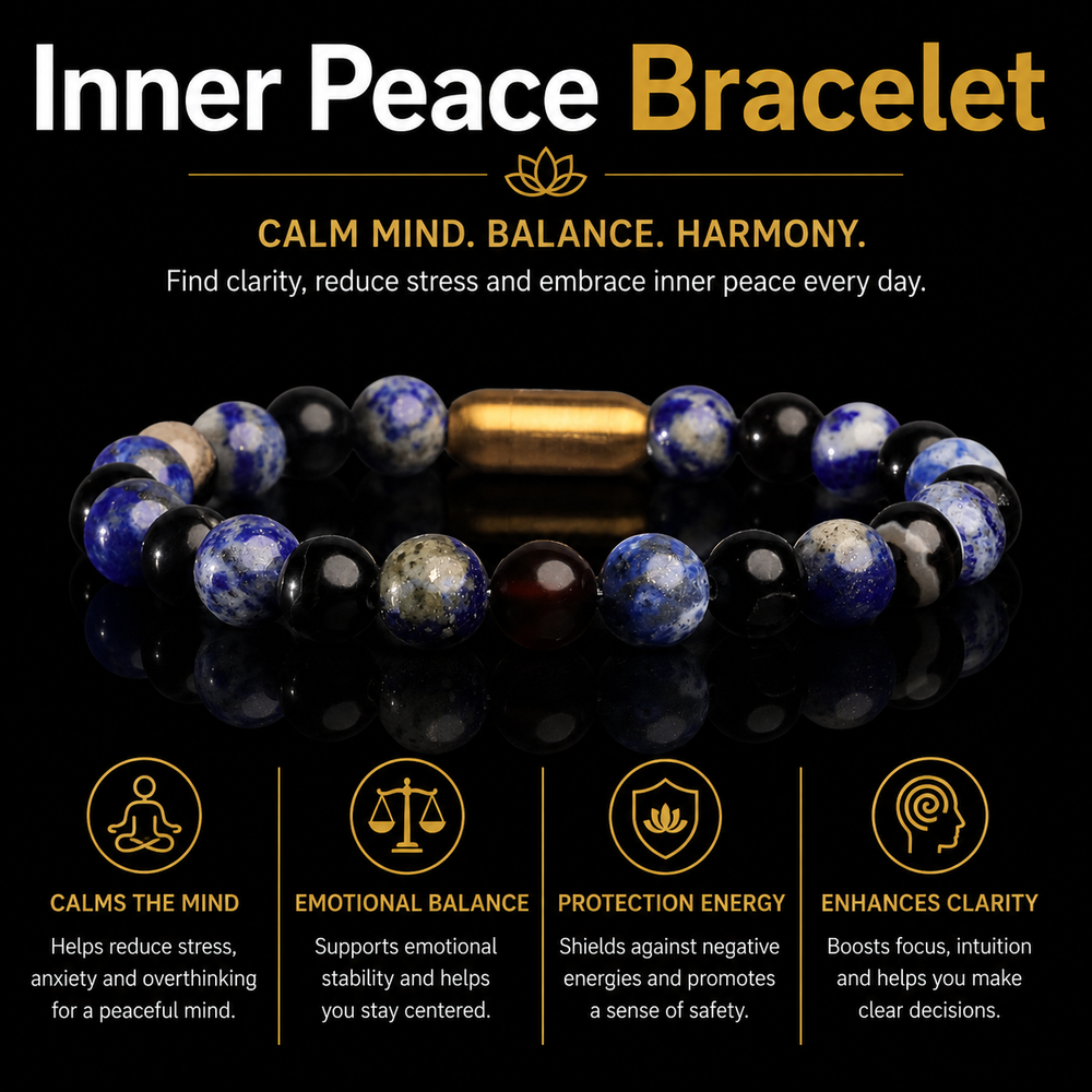 Midnight Lapis & Onyx Wisdom Bracelet (Personalised)