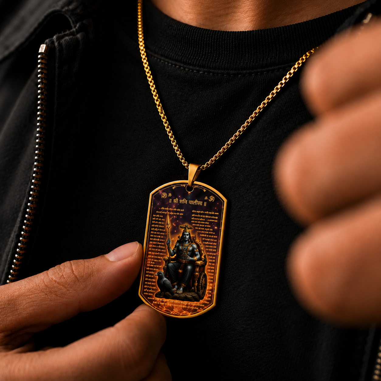 Shani Chalisa Shakti Locket for Men