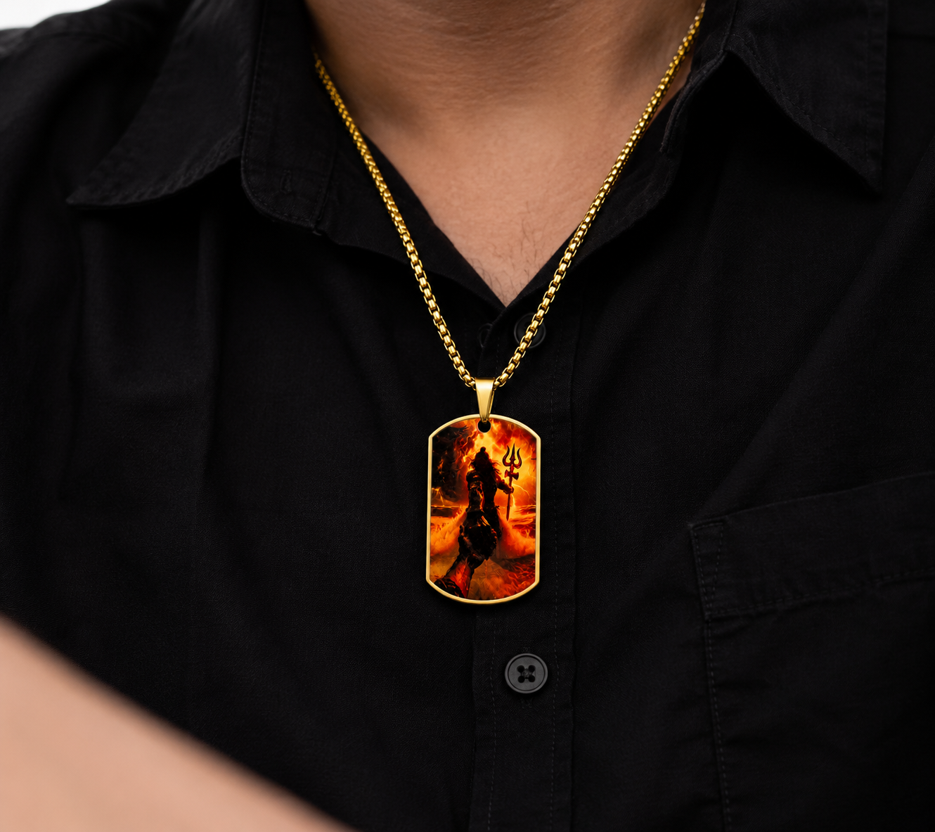 Shiva Chalisa Shakti Locket for Men