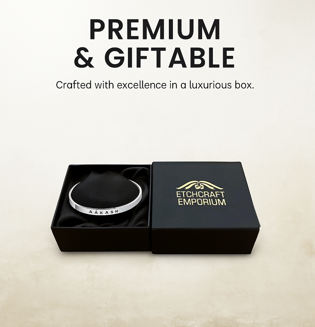 Personalised Silver Kada
