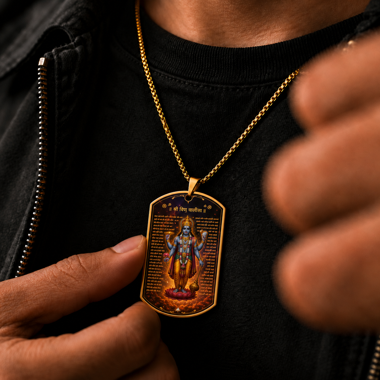 Vishnu Chalisa Shakti Locket for Men