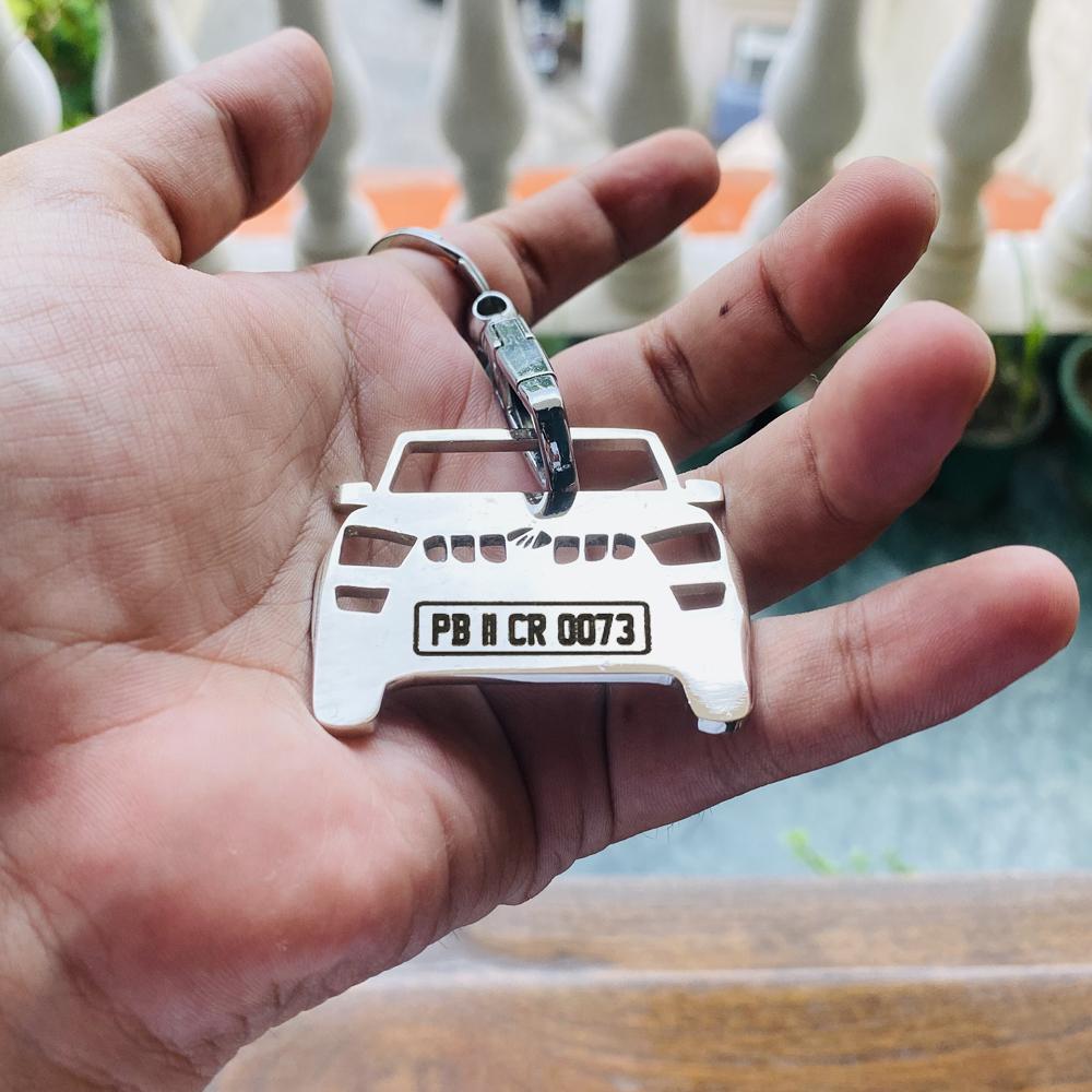 Personalised Number Plate Car Keychain
