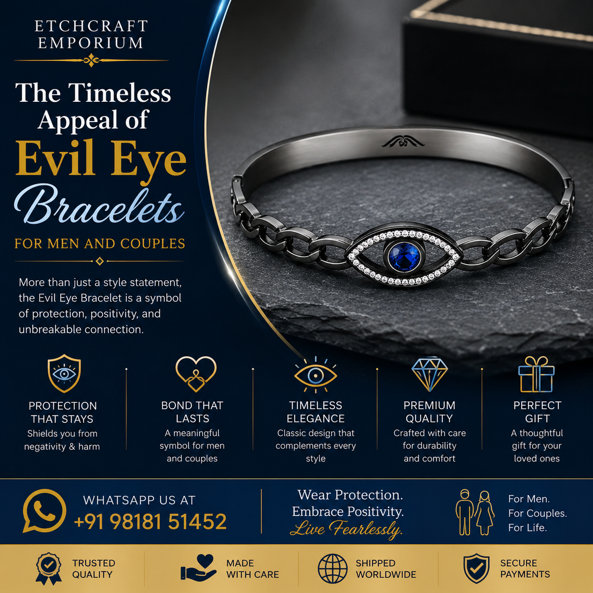 Evil Eye Bracelet: Ancient Protection in Modern Style | Etchcraft