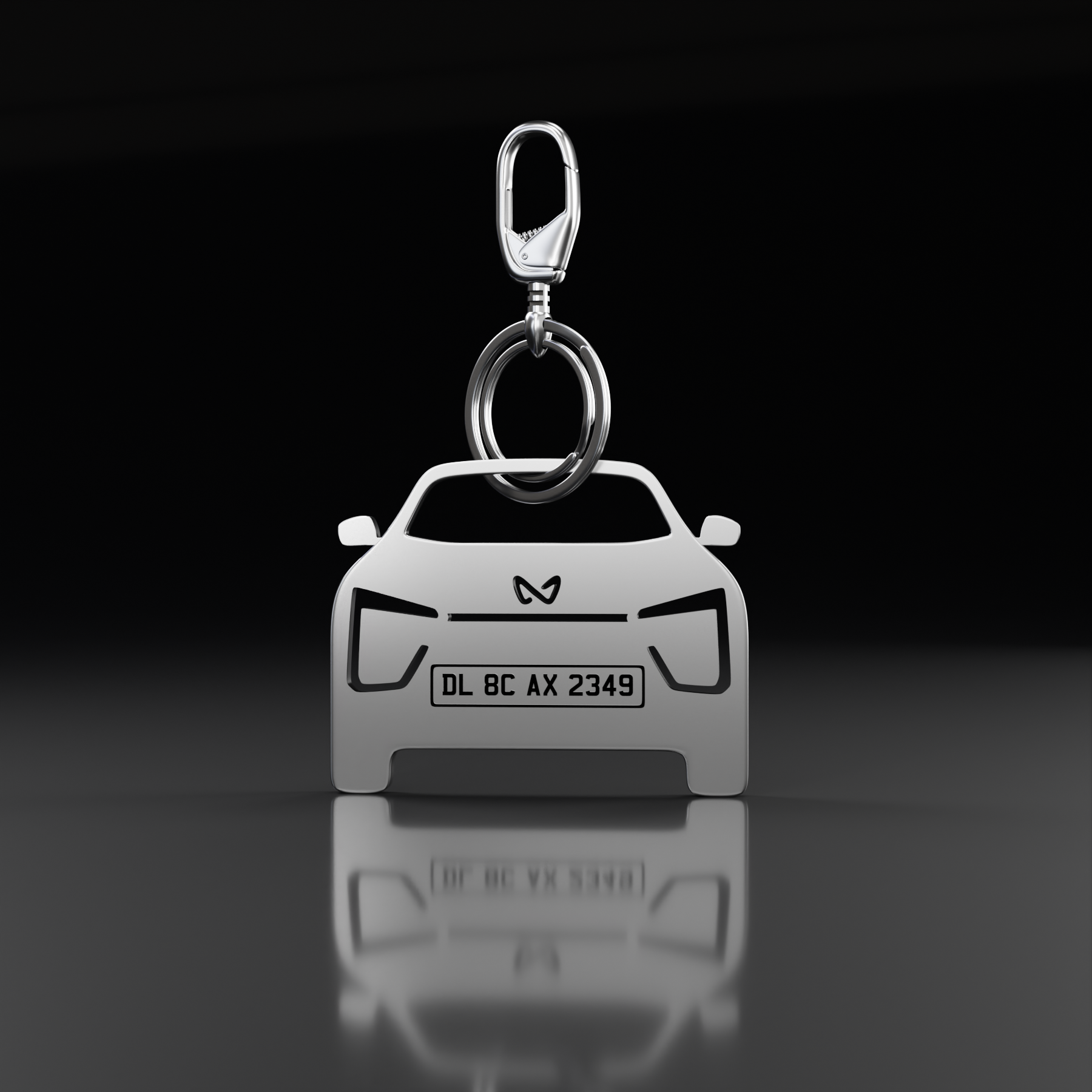 Personalised Number Plate Car Keychain
