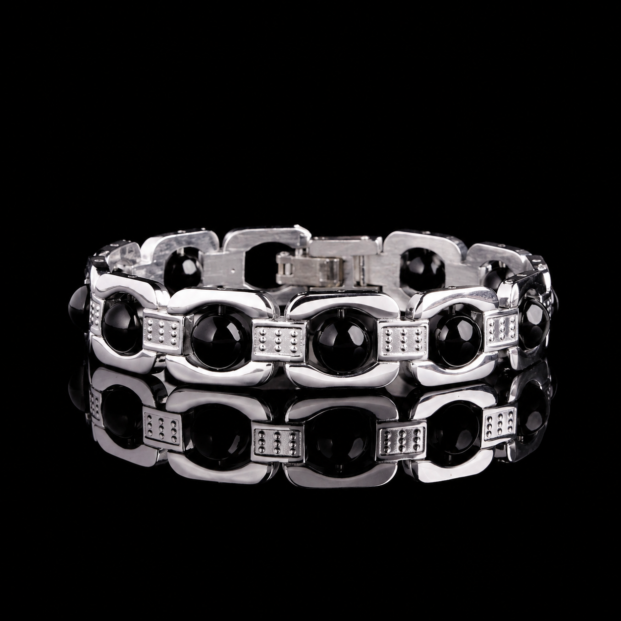 Black Onyx Stone Bracelet — The Protector