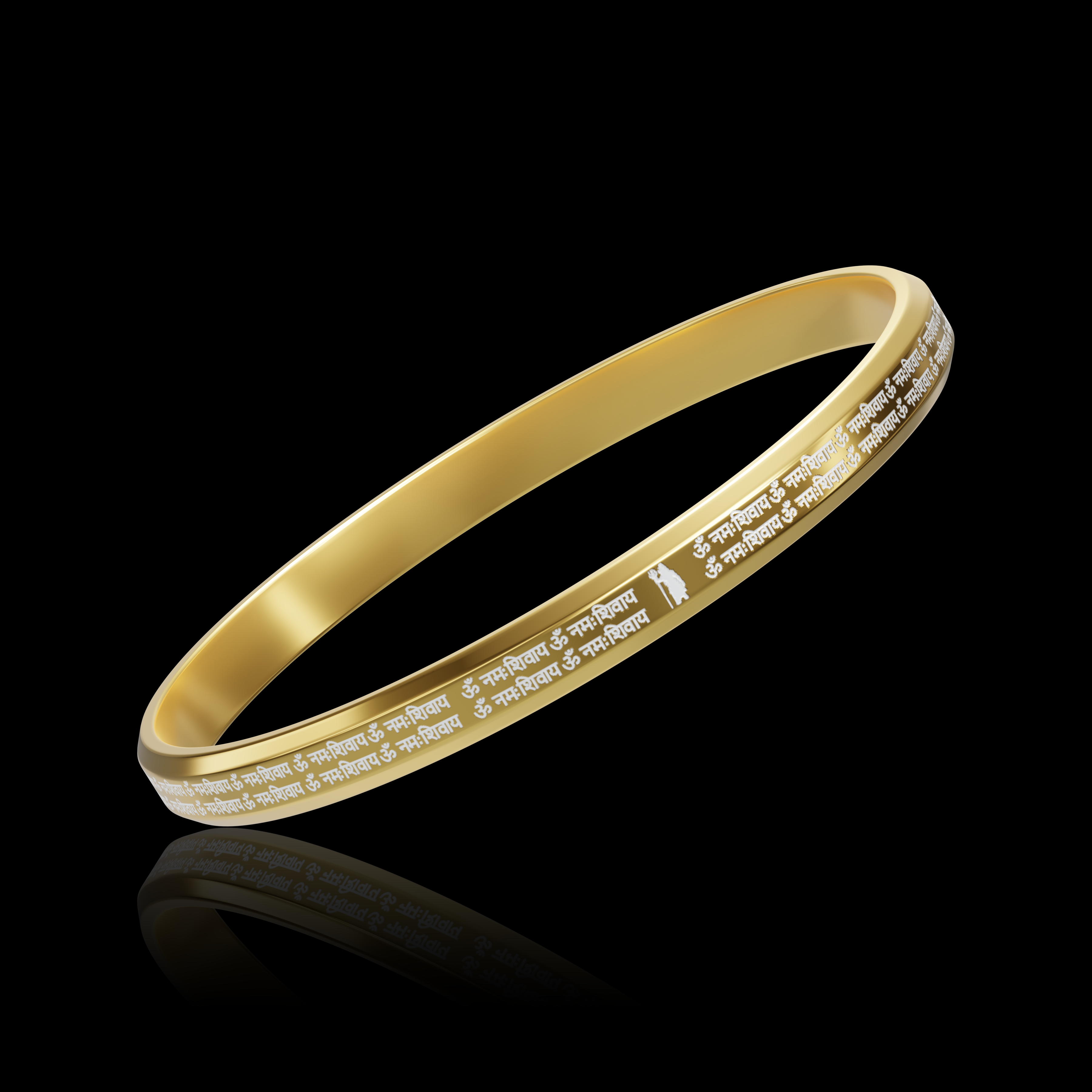 Om Namah Shivay Gold Kada