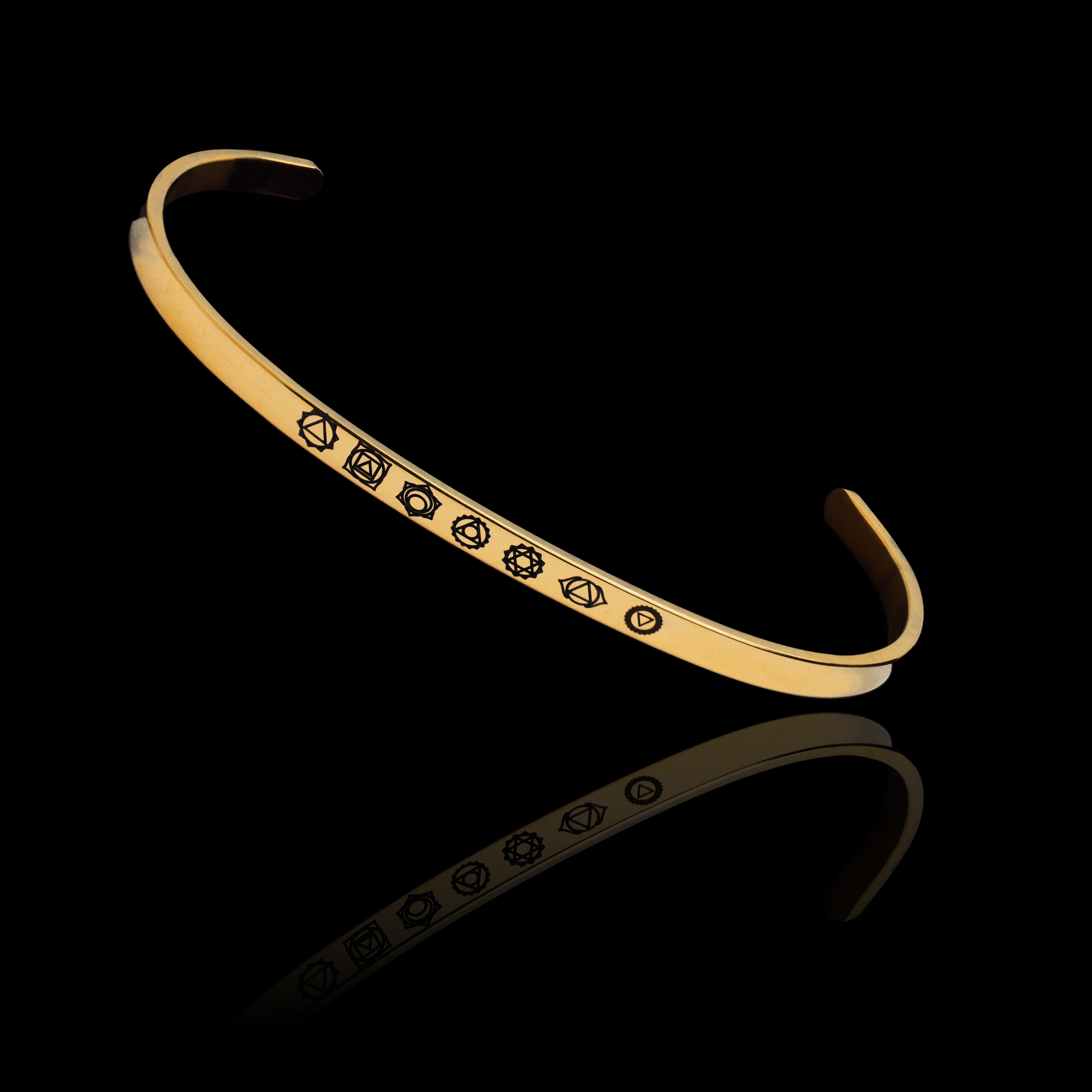 7 Chakra Minimal Engraved Bracelet