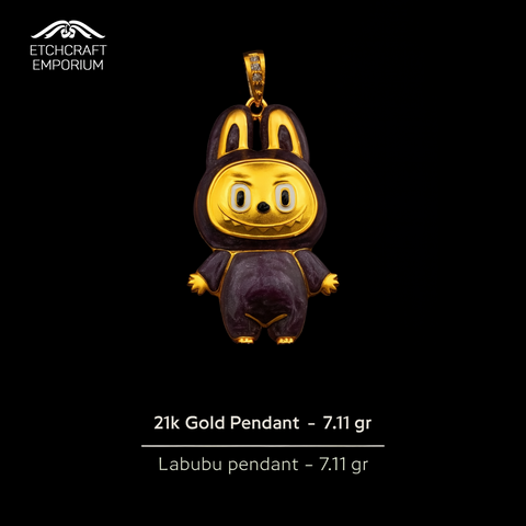 Labubu Pendant in 21K Gold
