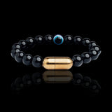 BLACK ONYX EVIL EYE BRACELET (PERSONALISED)