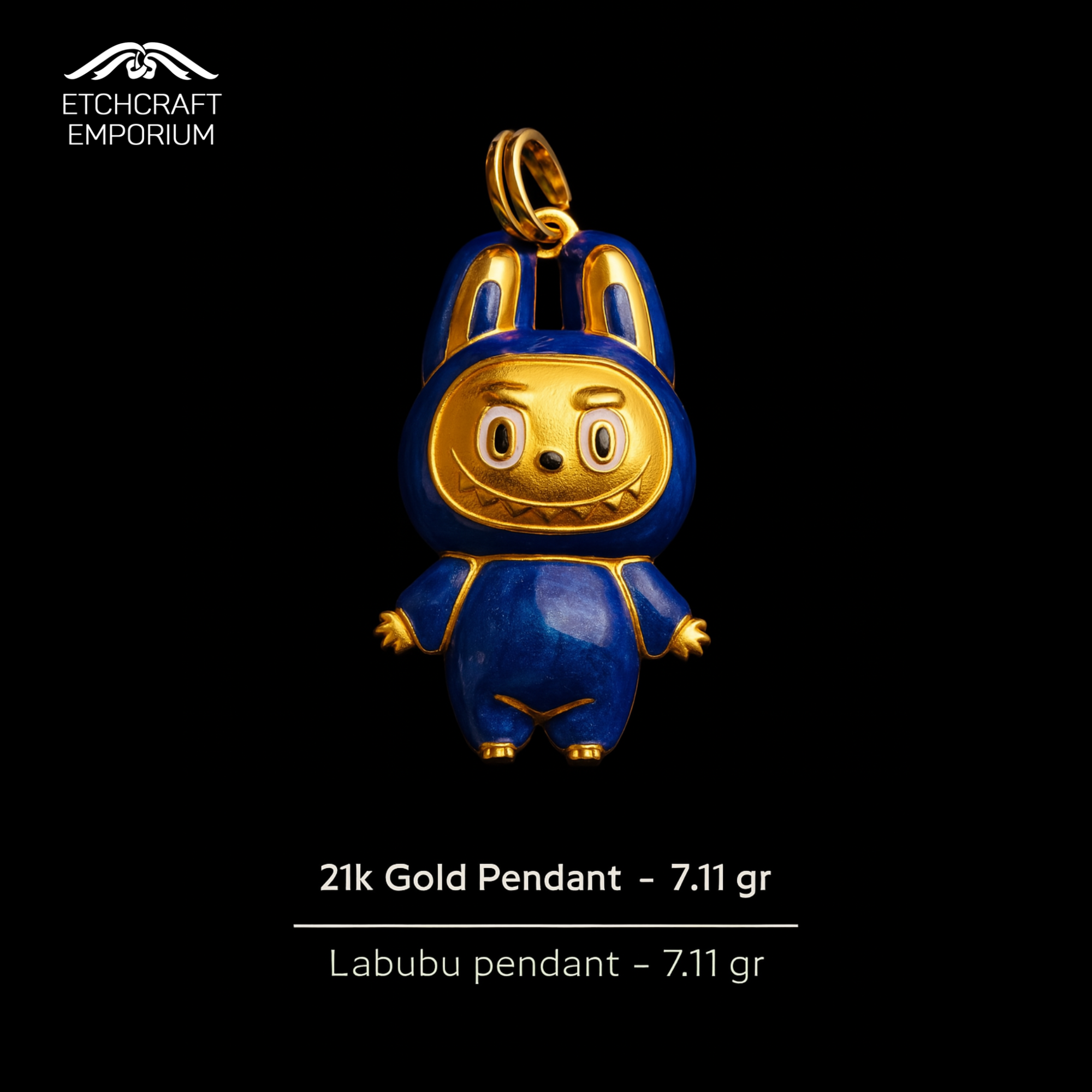 Labubu Pendant in 21K Gold