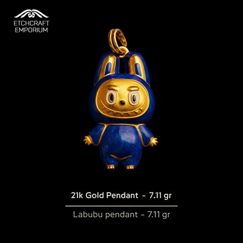 Labubu Pendant in 21K Gold