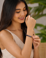 Sage Stone Lapis & Onyx Bracelet (Personalised)