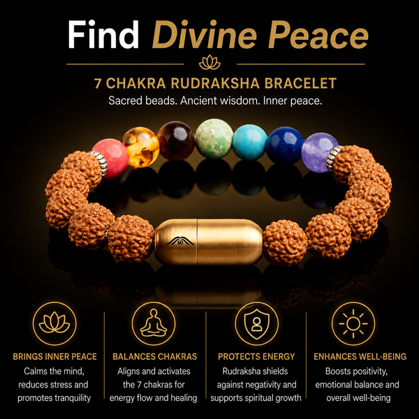 7 CHAKRA RUDRAKSHA BRACELET (PERSONALISED)