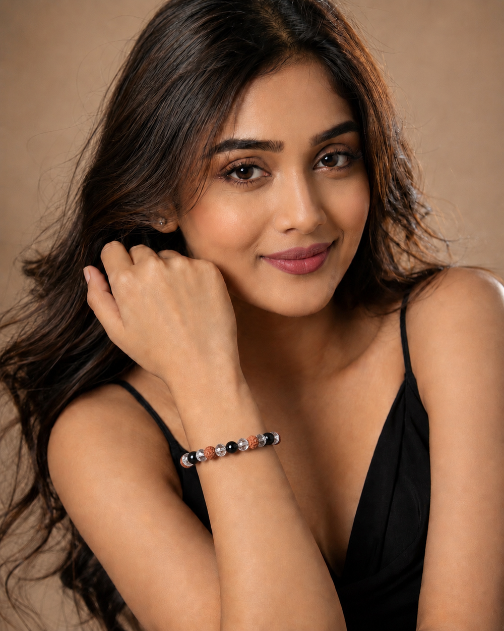 Rudraksha Crystal Clarity Bracelet (Personalised)