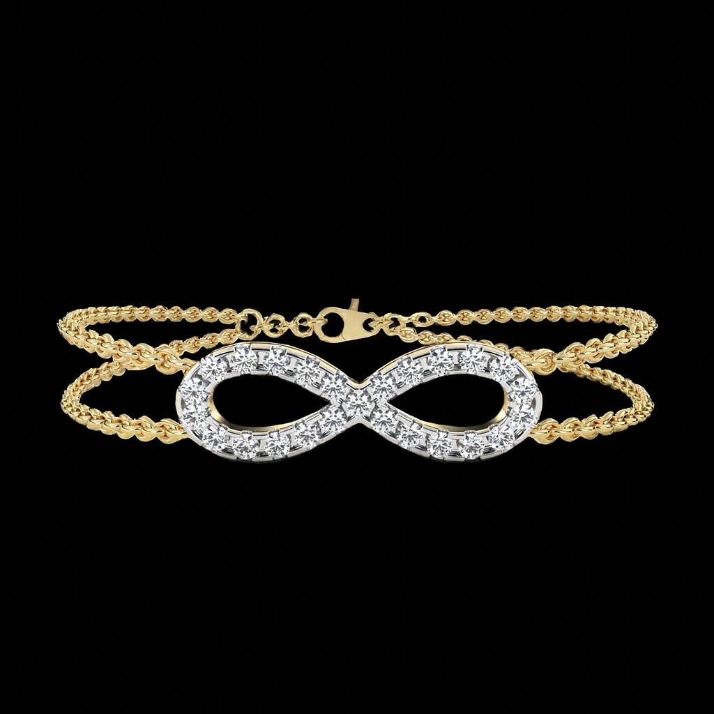 Infinity Diamond Bracelet in 18K Gold
