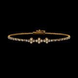Floral Bracelet in 18K Gold Diamond