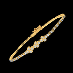 Floral Bracelet in 18K Gold Diamond
