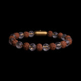 Rudraksha Crystal Clarity Bracelet (Personalised)