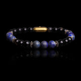 Sage Stone Lapis & Onyx Bracelet (Personalised)