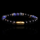 Sage Stone Lapis & Onyx Bracelet (Personalised)