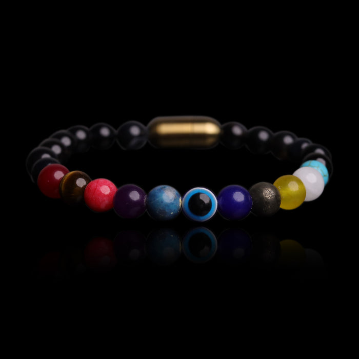 Evil Eye 7 Chakra Protection Bracelet (Personalised)