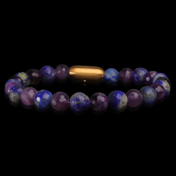 Twilight Amethyst & Lapis Bracelet (Personalised)