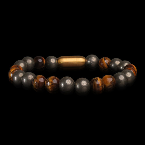 Pyrite & Tiger Eye Money Magnet Bracelet (Personalised)