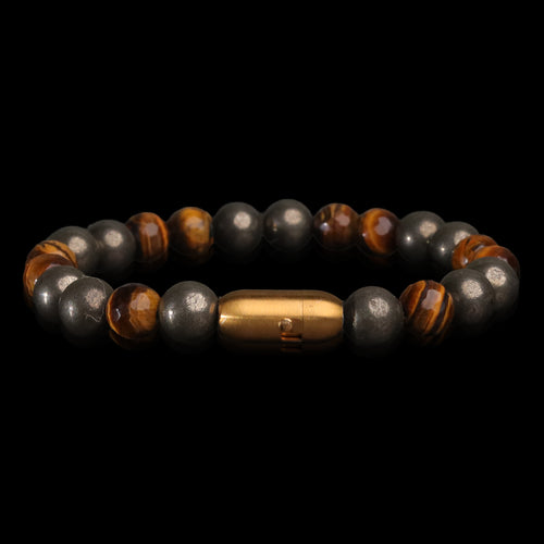 Pyrite & Tiger Eye Money Magnet Bracelet (Personalised)