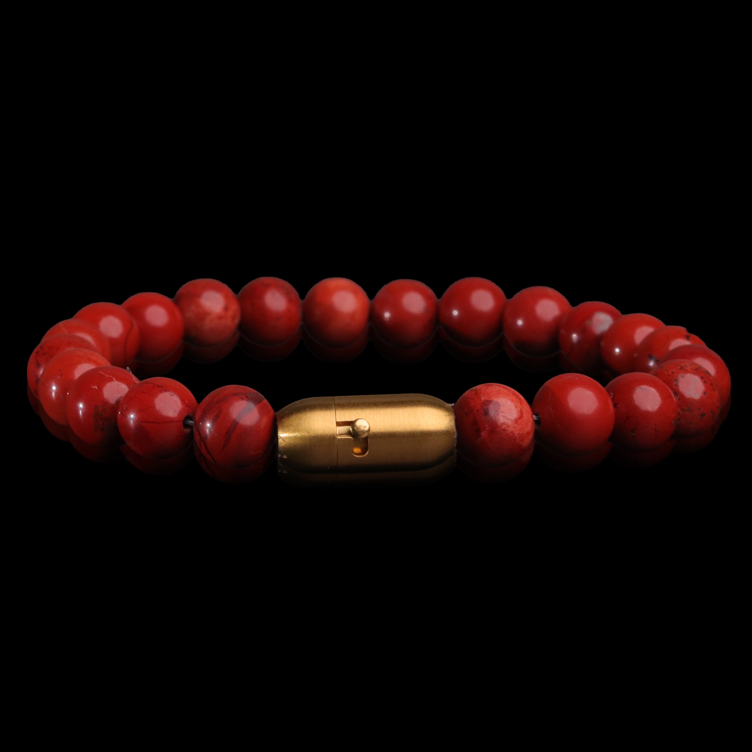 Crimson Vitality Red Jasper Bracelet (Personalised)