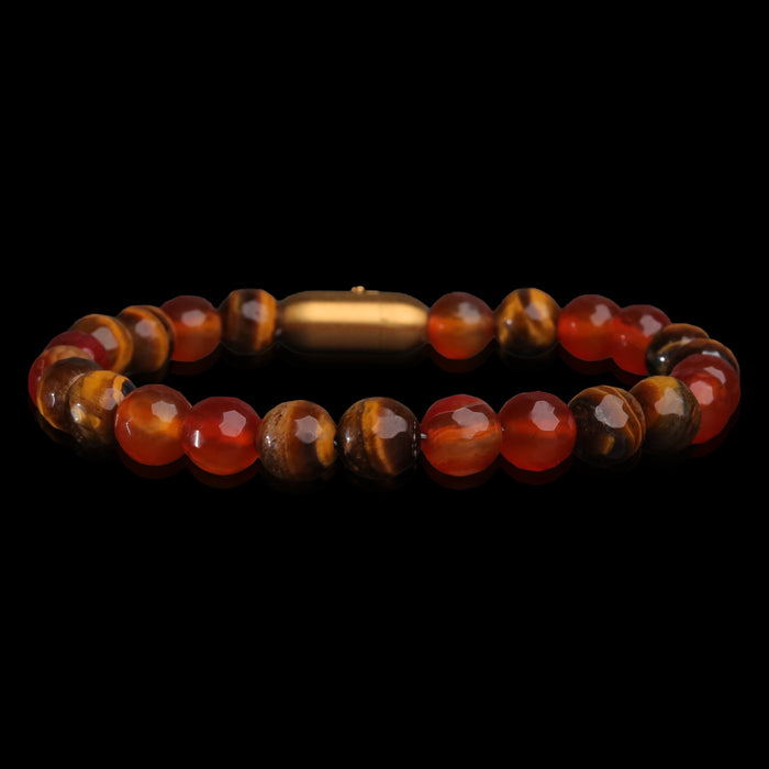 Sunfire Carnelian & Tiger Eye Bracelet (Personalised)