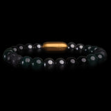 Black Forest Lava & Onyx Bracelet (Personalised)