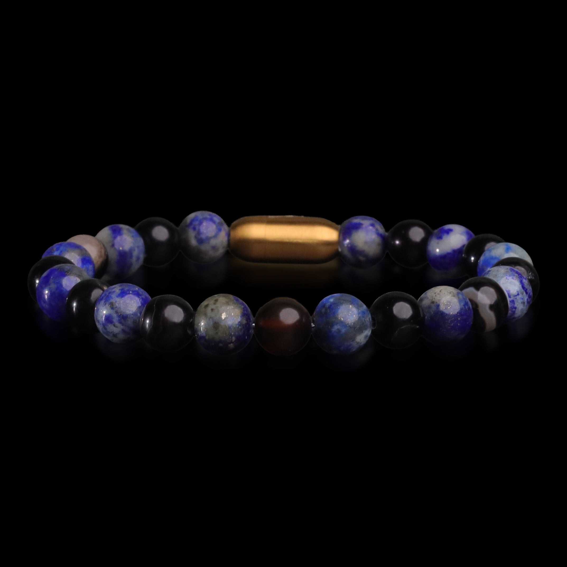 Midnight Lapis & Onyx Wisdom Bracelet (Personalised)