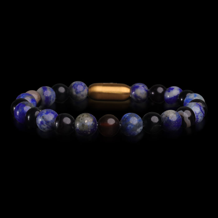 Midnight Lapis & Onyx Wisdom Bracelet (Personalised)