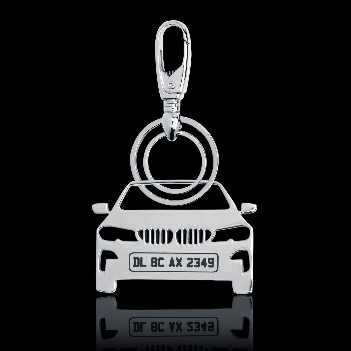Personalised Number Plate Car Keychain