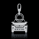 Personalised Number Plate Car Keychain