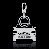 Personalised Number Plate Car Keychain